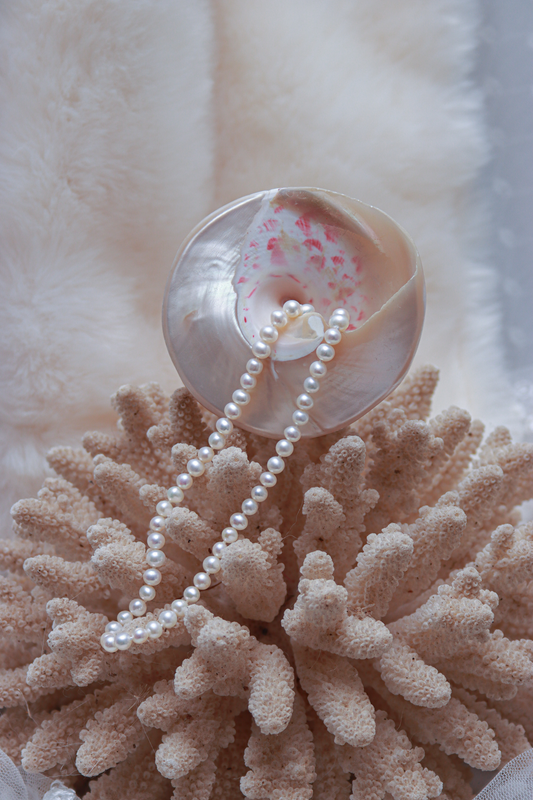 Freshwater Pearl (6-7mm) String with Rhodium Plated Clasp