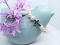 Freshwater Pearl with Cross Bracelet