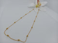 Necklace - Silver Gold plated chain and ball