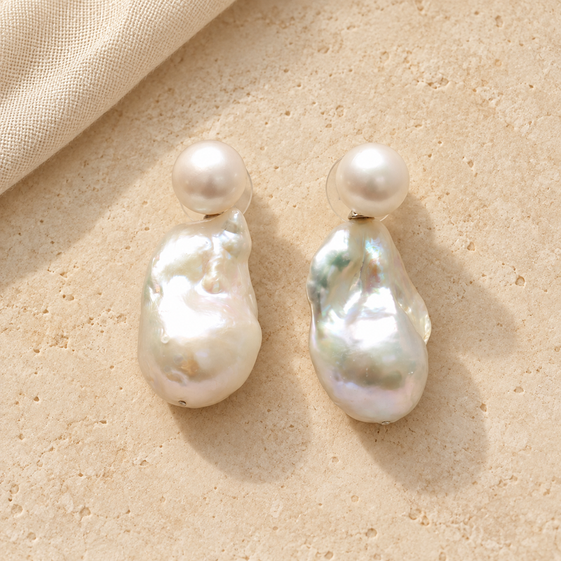 Freshwater Baroque Pearl Earrings